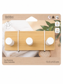 Wood and White 3 Hooks