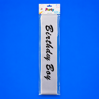 Grey Birthday Boy Sash