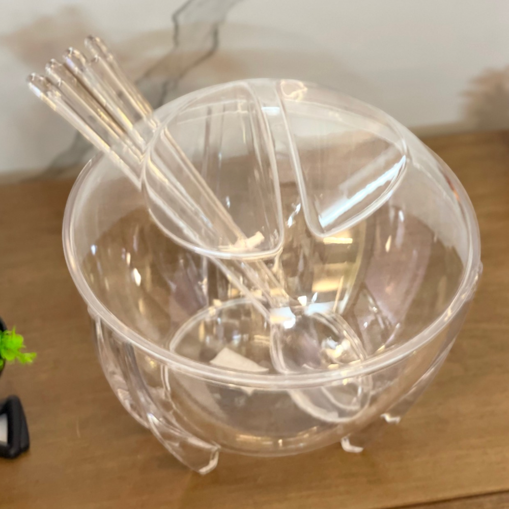 Salad Bowl with 2 Serving Spoons