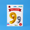 18'' Silver Balloon Number 9