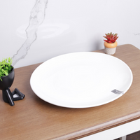 white dining plate 12''