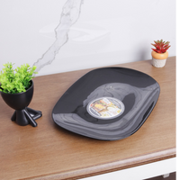 Black serving plate
