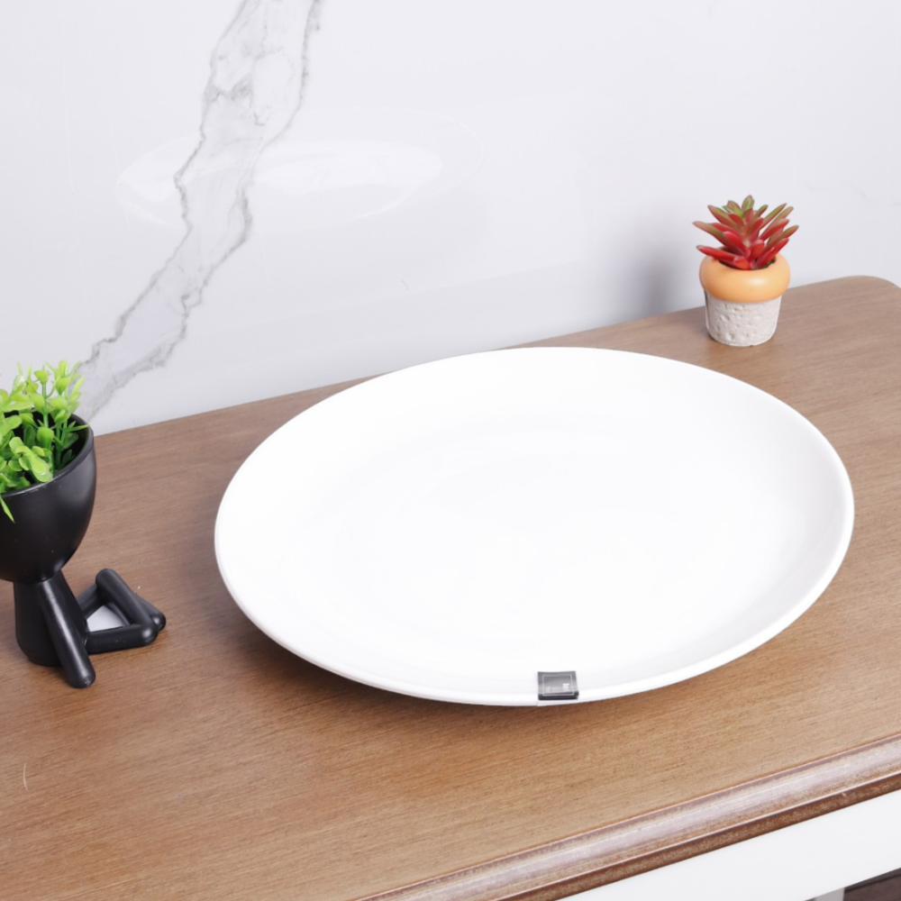 white plate large