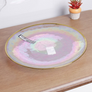 Crystal glow Gold Rim plate