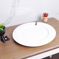 white dining plate 12''