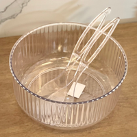 Salad Bowl with serving spoons