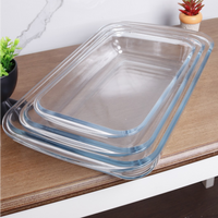 Rectangular oven  glass set