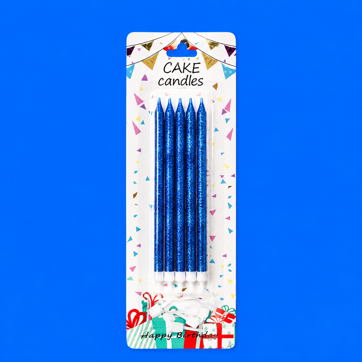 Blue Cake Candles