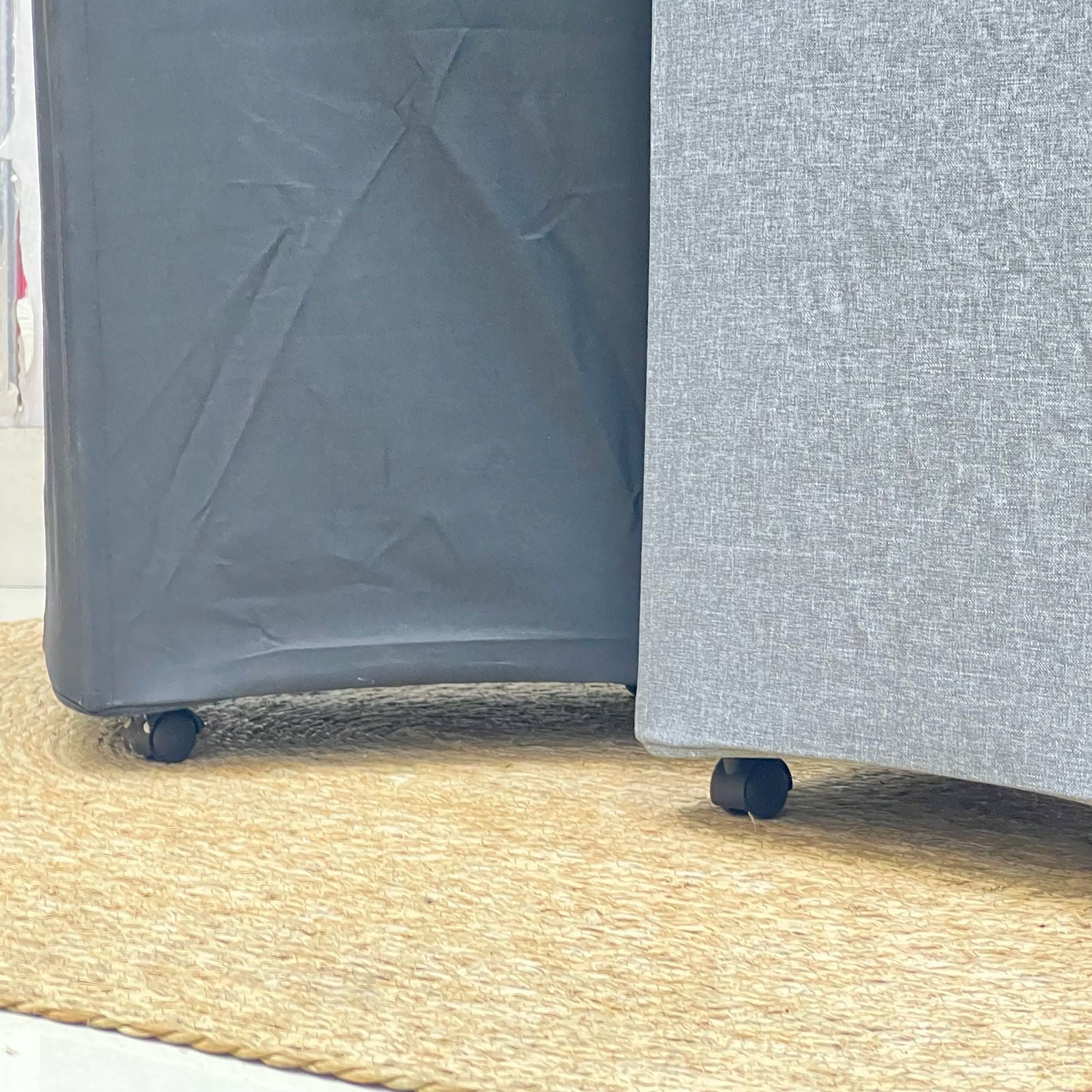 Tall Bamboo Rim Laundry Basket