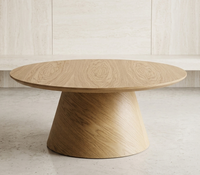Modern Travertine Round Coffee Table