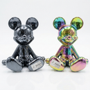 Sitting Mouse Decorative Figurine – Rainbow Chrome/Black Chrome