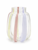 Pastel Ribbon Glass Vase