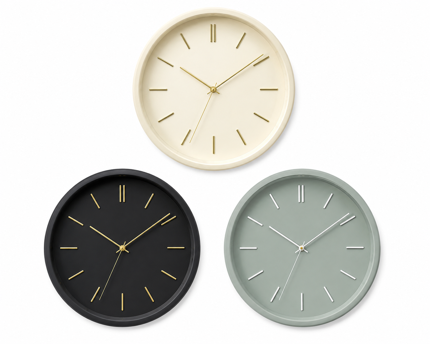 Minimalist Wall Clock – 3 Colors