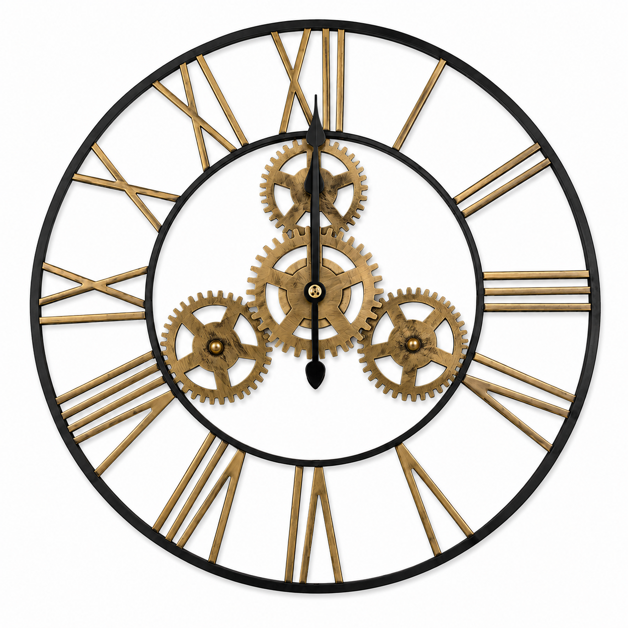 Roman Gear Wall Clock