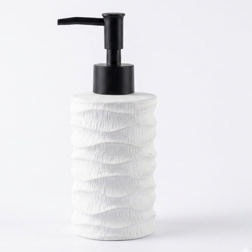 White Wave Ceramic Soap Dispenser