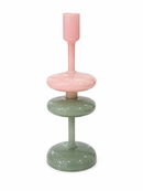 Pink&Green Glass Candle Holder