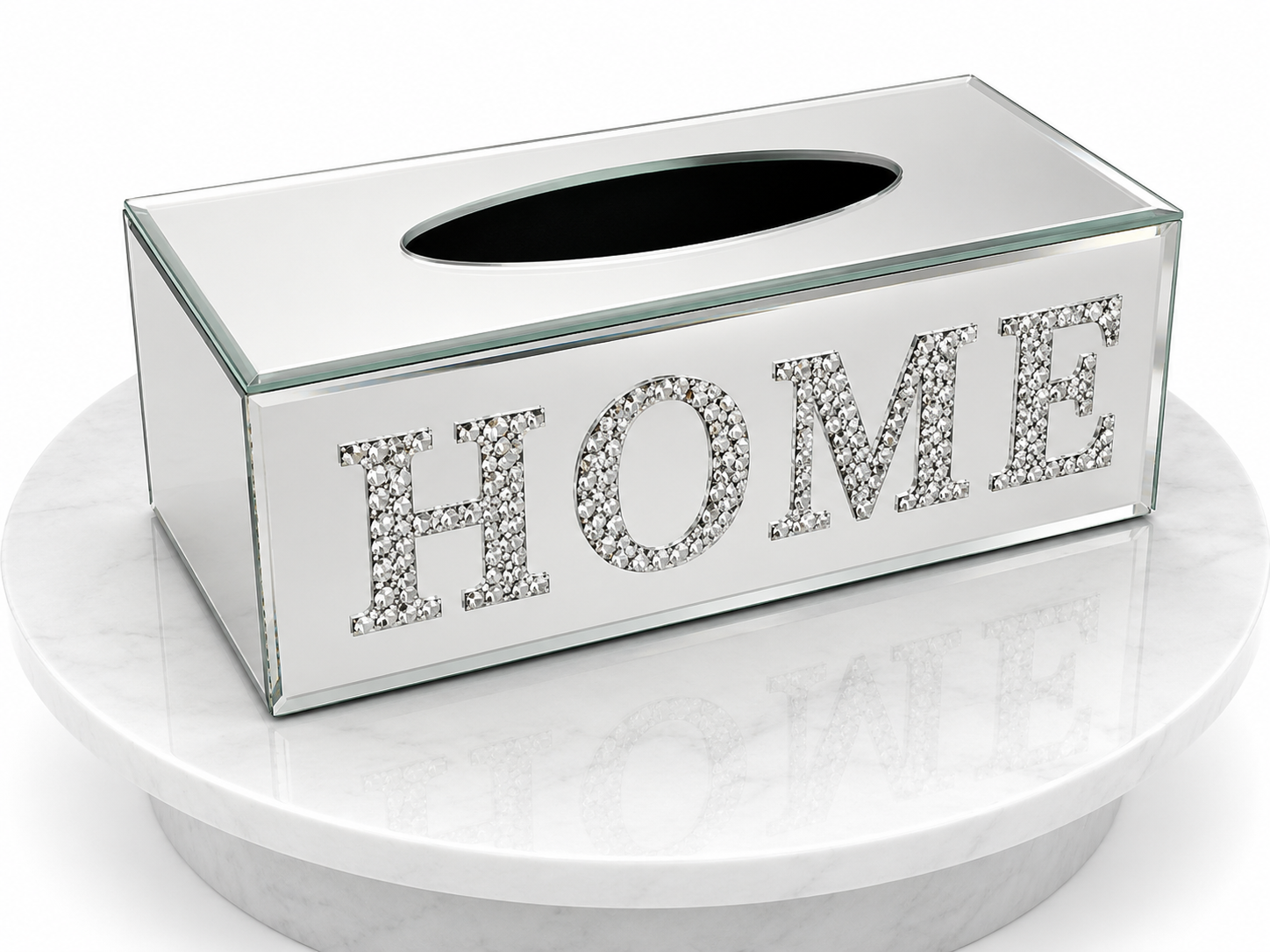 Mirrored Home Tissue Box
