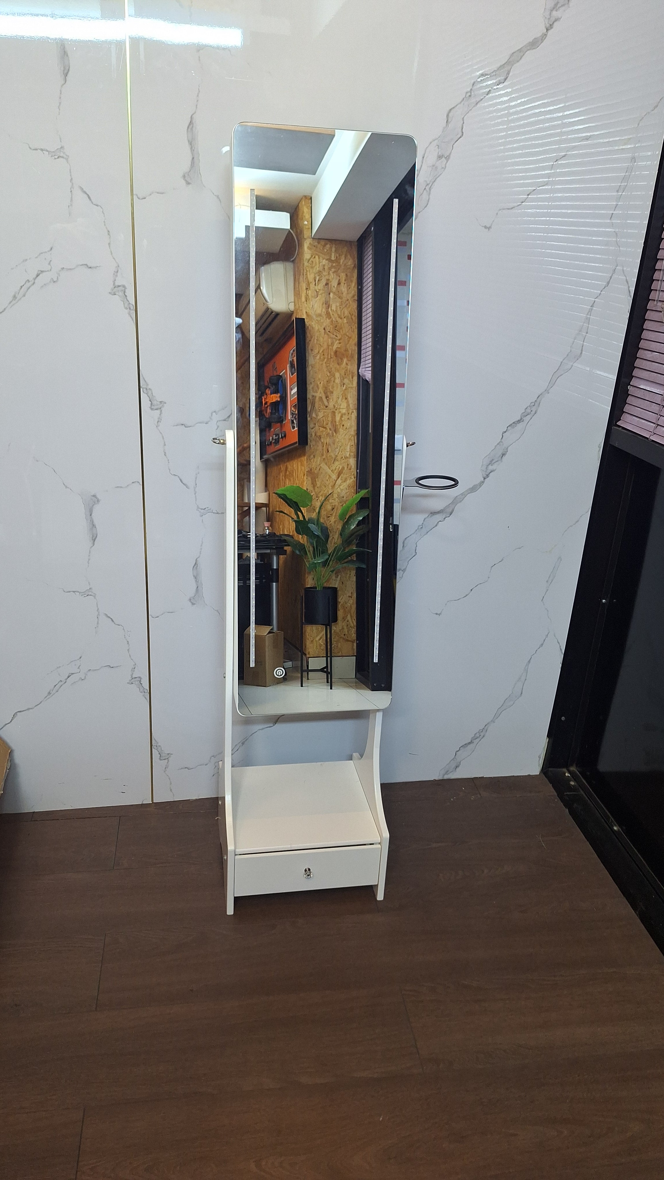 Full-Length Led Mirror with Safe
