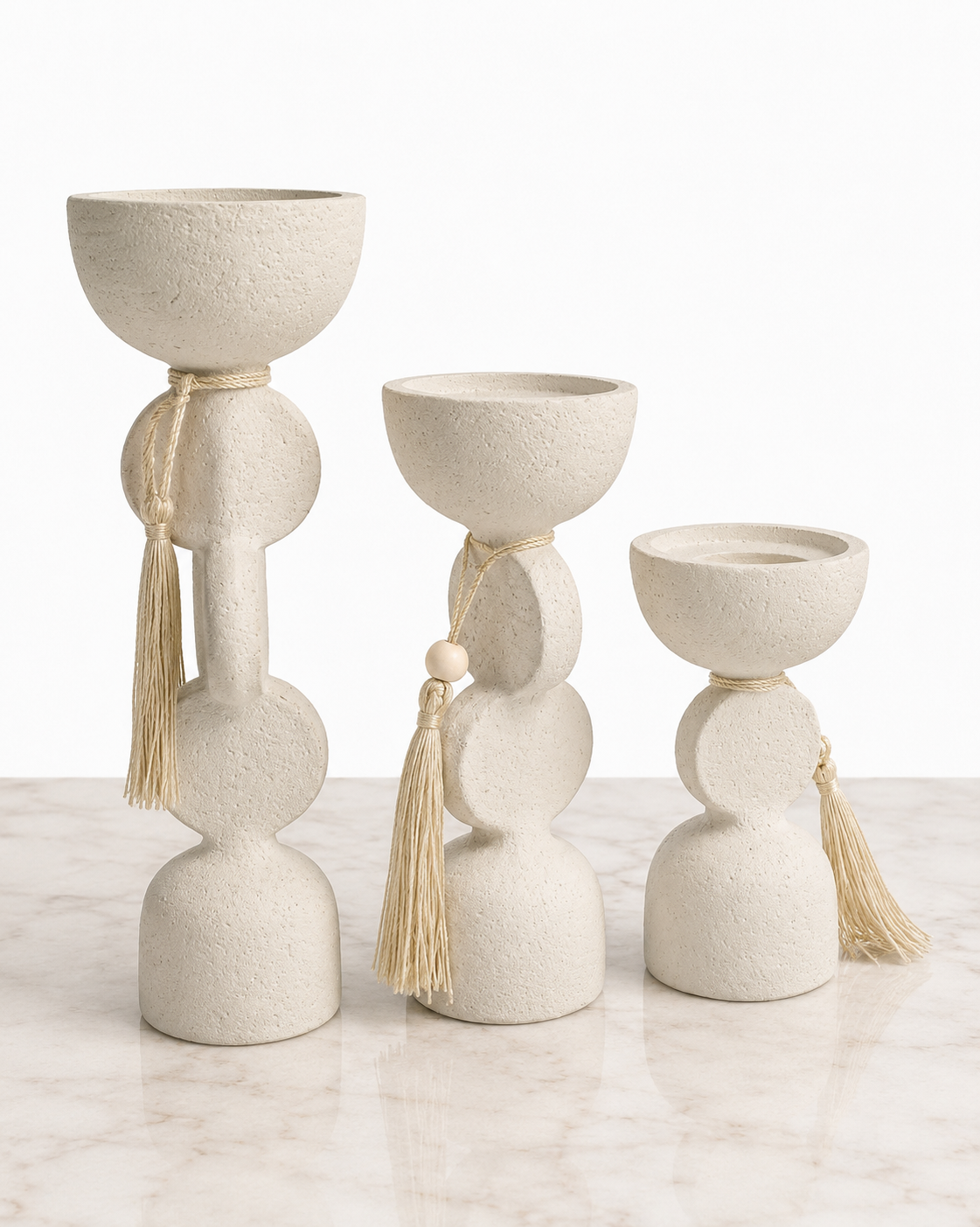 Textured Ceramic Candle Holder