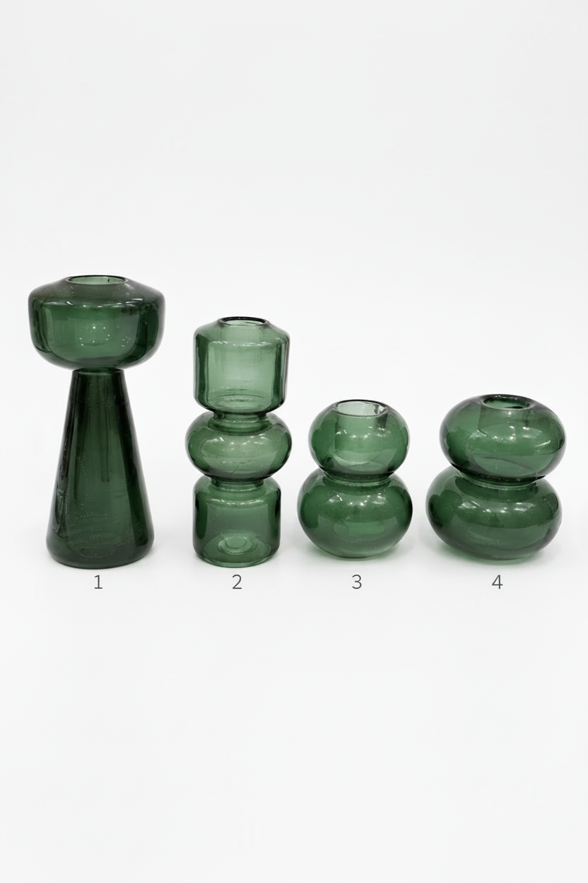 Emerald Green Candle Holders