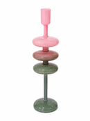 Pink&Green Glass Candle Holder
