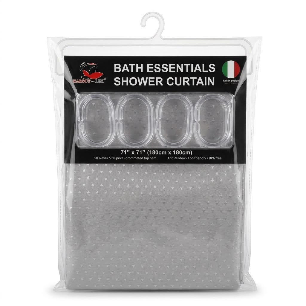 Italian Design Grey Shower Curtain