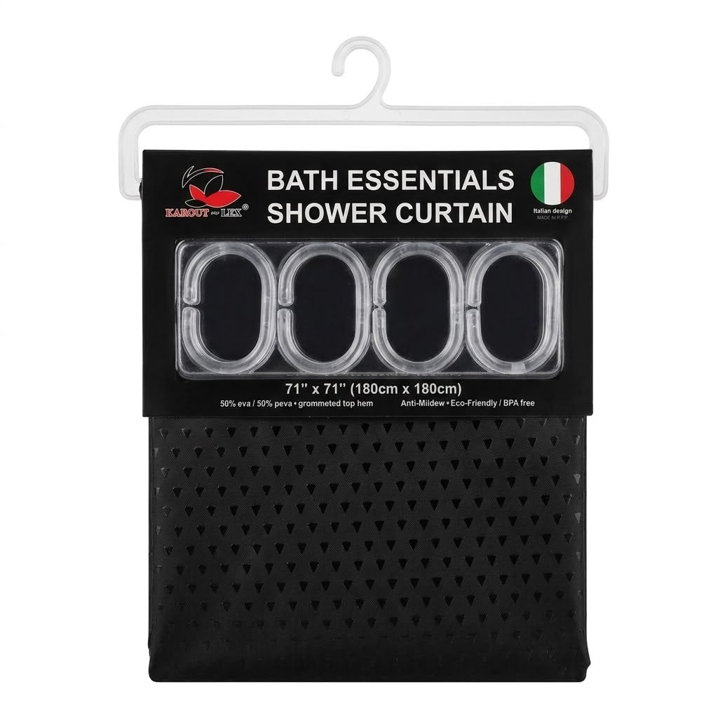 Italian Design Black Shower Curtain