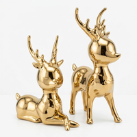 Modern Deer Sculpture Set – Gold