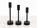 Black&White Metal Candle Holder Set