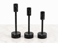 Black&White Metal Candle Holder Set