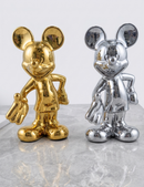 Iconic Standing Mouse Statue – Gold/Silver