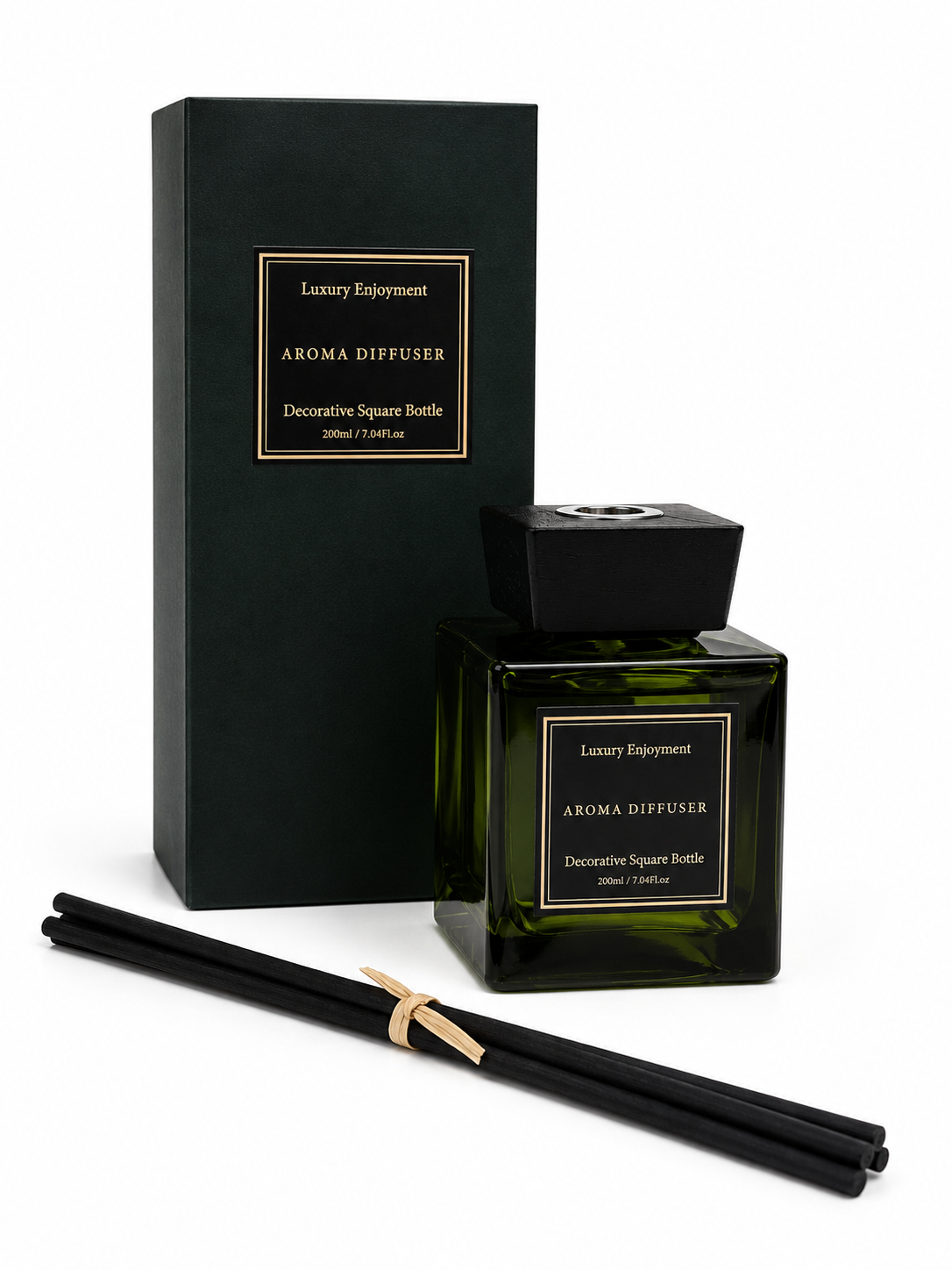 Decorative  Bottle Reed Diffuser - Green