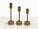 Minimalist Brass Candle Holder Set 3pcs