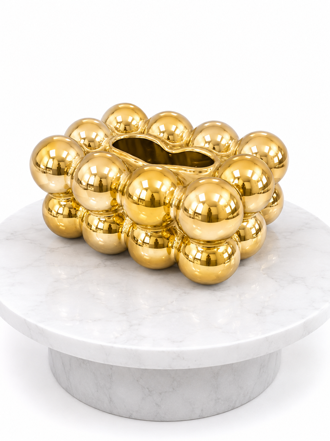 Gold Bubble Tissue Box