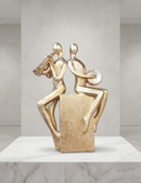 Musician Duo Sculpture-Gold