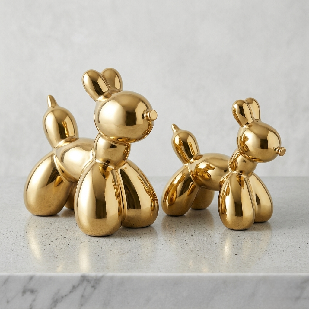 Luxury Balloon Animal Decorative Statue~Gold