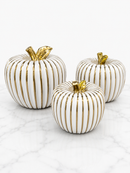 White&Gold Apple Decor Set 3PCS