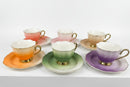 Floral Elegance Coffee Cup Set – 6pcs