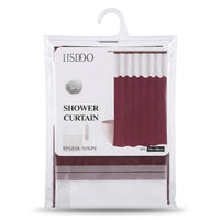 Burgundy & White Shower Curtain