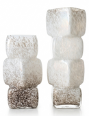 Sculptural Block Glass Vase