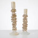 Stacked Stone Glass Candle Holder