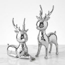 Modern Deer Sculpture Set – Silver
