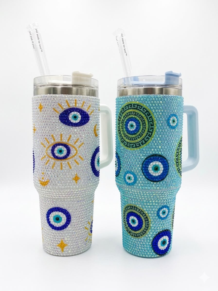 Crystal Charm Stanley-Style Tumbler