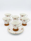 Cherry&White Coffee Set – 6pcs