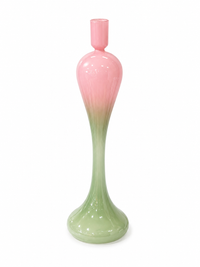 Pink&Green Glass Candle Holder